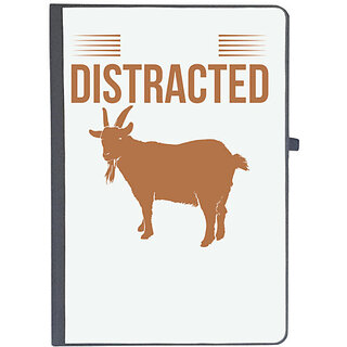                       UDNAG Ruled Notebook Diary 'Goats | easily distracted by goats', [A5 80Pages 80GSM]                                              