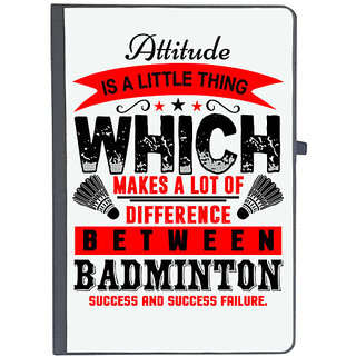                       UDNAG Ruled Notebook Diary 'Badminton | Attitude SUCCESS AND FAILURE', [A5 80Pages 80GSM]                                              