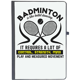                       UDNAG Ruled Notebook Diary 'Badminton | BADMINTONis like ballet dancing', [A5 80Pages 80GSM]                                              