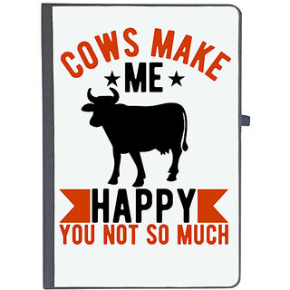                       UDNAG Ruled Notebook Diary 'Cow | cows make me happy you not so much', [A5 80Pages 80GSM]                                              