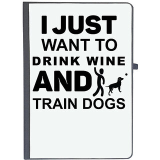                       UDNAG Ruled Notebook Diary 'Wine, Dogs | I Just Want to Drink', [A5 80Pages 80GSM]                                              