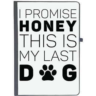                      UDNAG Ruled Notebook Diary 'Dog | I Promise Honey', [A5 80Pages 80GSM]                                              