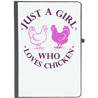                       UDNAG Ruled Notebook Diary 'Chicken | just a girl who loves chicken', [A5 80Pages 80GSM]                                              