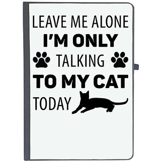                       UDNAG Ruled Notebook Diary 'Cat | Leave Me Alone', [A5 80Pages 80GSM]                                              