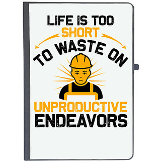                       UDNAG Ruled Notebook Diary 'Life | life is too short to waste on unproductive endeavors', [A5 80Pages 80GSM]                                              