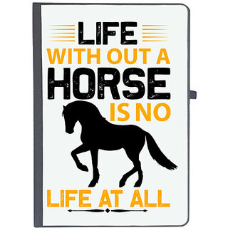                       UDNAG Ruled Notebook Diary 'Horse | life without a horse is no life at all', [A5 80Pages 80GSM]                                              