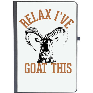                       UDNAG Ruled Notebook Diary 'Goat | relax i've goat this', [A5 80Pages 80GSM]                                              