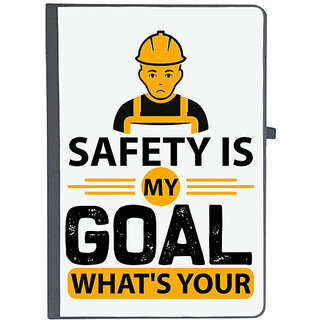                      UDNAG Ruled Notebook Diary 'Goal | safety is my goal what's your', [A5 80Pages 80GSM]                                              