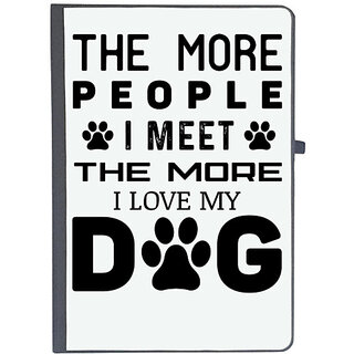                       UDNAG Ruled Notebook Diary 'Dog | The More People', [A5 80Pages 80GSM]                                              