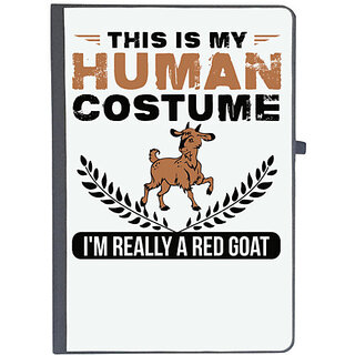                       UDNAG Ruled Notebook Diary 'Goat | this is my human costume i'm really a red goat', [A5 80Pages 80GSM]                                              
