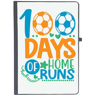                       UDNAG Ruled Notebook Diary '100 Days | 100 days of home runs', [A5 80Pages 80GSM]                                              