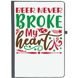                       UDNAG Ruled Notebook Diary 'Beer | beer never broke my heart', [A5 80Pages 80GSM]                                              