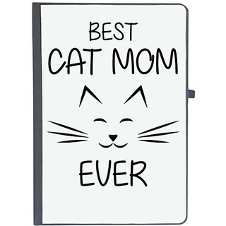                       UDNAG Ruled Notebook Diary 'Mother | BEST CAT MOM EVER', [A5 80Pages 80GSM]                                              