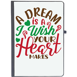                       UDNAG Ruled Notebook Diary 'Heart | a dream is a i wise your heart makes', [A5 80Pages 80GSM]                                              