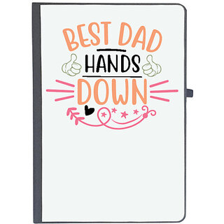                       UDNAG Ruled Notebook Diary 'Father | best dad hands down', [A5 80Pages 80GSM]                                              