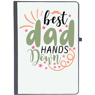                       UDNAG Ruled Notebook Diary 'Dad Father | best dad hands down', [A5 80Pages 80GSM]                                              