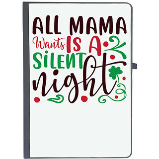                       UDNAG Ruled Notebook Diary 'Mom | all mama went is a silent night', [A5 80Pages 80GSM]                                              