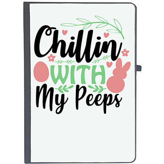                       UDNAG Ruled Notebook Diary 'Peeps | chillin with my peeps', [A5 80Pages 80GSM]                                              