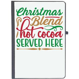                       UDNAG Ruled Notebook Diary 'Christmas Santa | christmas blend hot cocoa served here', [A5 80Pages 80GSM]                                              