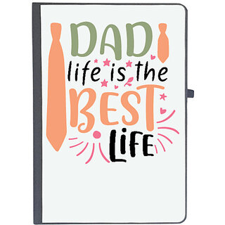                       UDNAG Ruled Notebook Diary 'Father | Dad life is the best life', [A5 80Pages 80GSM]                                              