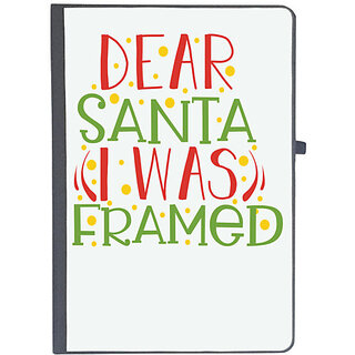                      UDNAG Ruled Notebook Diary 'Christmas Santa | dear santa i was framed', [A5 80Pages 80GSM]                                              