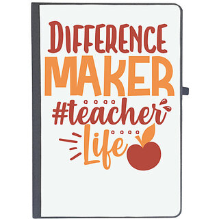                       UDNAG Ruled Notebook Diary 'School Teacher | difference maker teacher life', [A5 80Pages 80GSM]                                              