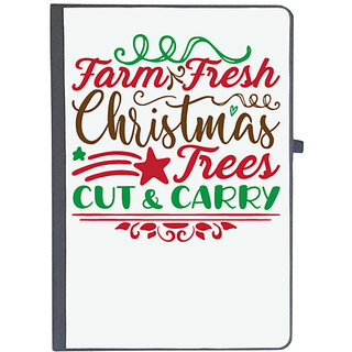                       UDNAG Ruled Notebook Diary 'Christmas Santa | farm fresh christmas trees cut & carry-01', [A5 80Pages 80GSM]                                              