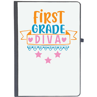                       UDNAG Ruled Notebook Diary 'School Teacher | first grade diva', [A5 80Pages 80GSM]                                              