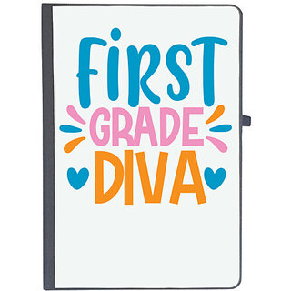                       UDNAG Ruled Notebook Diary 'School Teacher | first grade divaaa', [A5 80Pages 80GSM]                                              