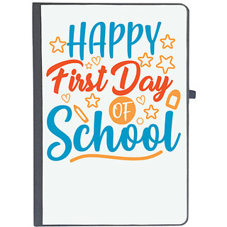                       UDNAG Ruled Notebook Diary 'School Teacher | happy first day of school', [A5 80Pages 80GSM]                                              