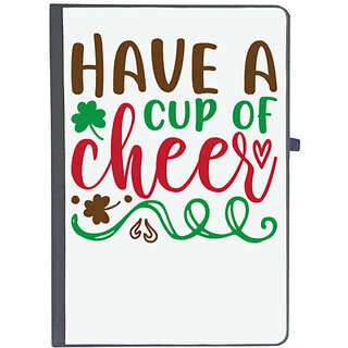                       UDNAG Ruled Notebook Diary 'Have a cup of cheer', [A5 80Pages 80GSM]                                              