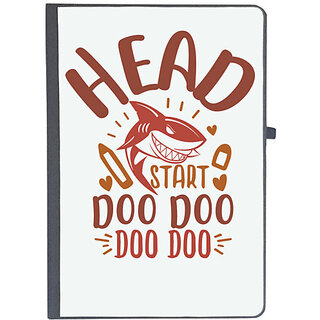                       UDNAG Ruled Notebook Diary 'Shark | head start doo doo', [A5 80Pages 80GSM]                                              