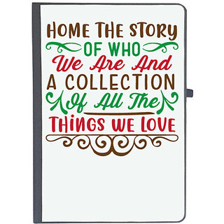                       UDNAG Ruled Notebook Diary 'home the story of who we are and collection of all the things we love', [A5 80Pages 80GSM]                                              