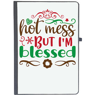                       UDNAG Ruled Notebook Diary 'hot mess but i'm blessed', [A5 80Pages 80GSM]                                              