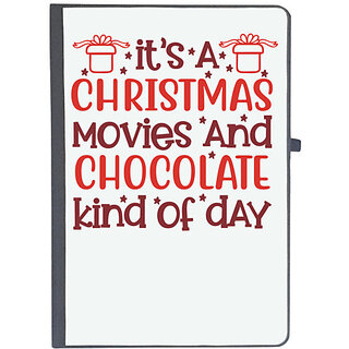                      UDNAG Ruled Notebook Diary 'Christmas Santa | it's a christmas movies and chocolate kind of day', [A5 80Pages 80GSM]                                              