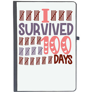                       UDNAG Ruled Notebook Diary '100 Days | i survived 100 days', [A5 80Pages 80GSM]                                              