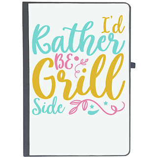                       UDNAG Ruled Notebook Diary 'I'D RATHER BE GRILL SIDE', [A5 80Pages 80GSM]                                              