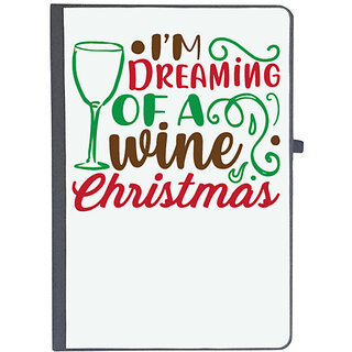                       UDNAG Ruled Notebook Diary 'Christmas Santa | i'm dreaming of a wine christmas', [A5 80Pages 80GSM]                                              
