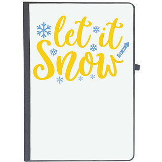                       UDNAG Ruled Notebook Diary 'Snow | let it snoww', [A5 80Pages 80GSM]                                              