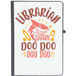                       UDNAG Ruled Notebook Diary 'Shark | librarian shark doo doo', [A5 80Pages 80GSM]                                              