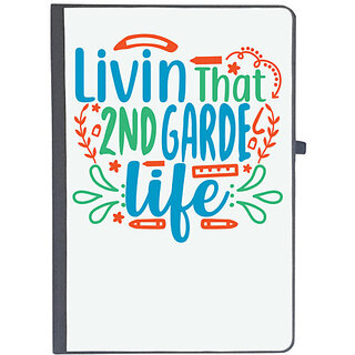                       UDNAG Ruled Notebook Diary 'School Teacher | livin that 2nd garde life', [A5 80Pages 80GSM]                                              
