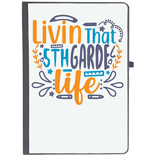                       UDNAG Ruled Notebook Diary 'School Teacher | livin that 5th garde life', [A5 80Pages 80GSM]                                              
