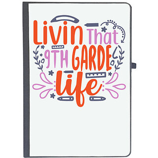                       UDNAG Ruled Notebook Diary 'Teacher | livin that 9th garde life', [A5 80Pages 80GSM]                                              