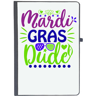                       UDNAG Ruled Notebook Diary 'Dude | Mardi gras dude', [A5 80Pages 80GSM]                                              