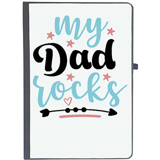                       UDNAG Ruled Notebook Diary 'Father | My dad rocks1,', [A5 80Pages 80GSM]                                              