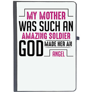                       UDNAG Ruled Notebook Diary 'Mother | my mother was such an amazing soldier  made her an angel', [A5 80Pages 80GSM]                                              