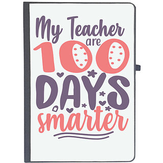                       UDNAG Ruled Notebook Diary 'School Teacher | my teacher are 100 days smarter', [A5 80Pages 80GSM]                                              