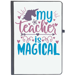                       UDNAG Ruled Notebook Diary 'School Teacher | my teacher is magical', [A5 80Pages 80GSM]                                              