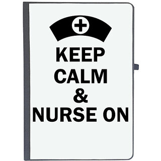                       UDNAG Ruled Notebook Diary 'Nurse | Keep calm and nurse on', [A5 80Pages 80GSM]                                              