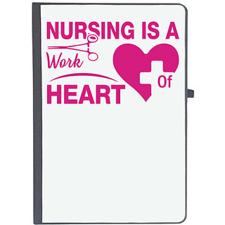                       UDNAG Ruled Notebook Diary 'Nurse | Nursing is work of Heart', [A5 80Pages 80GSM]                                              